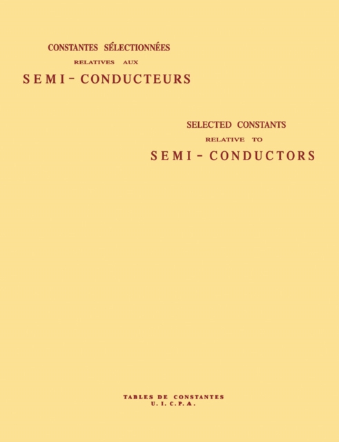 Selected Constants Relative to Semi-Conductors