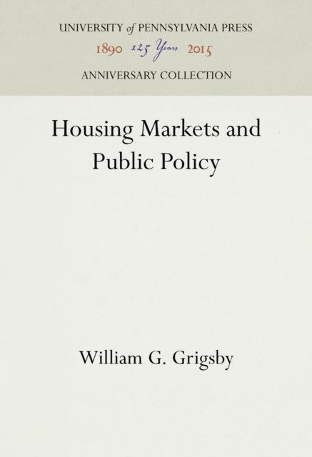 Housing Markets and Public Policy