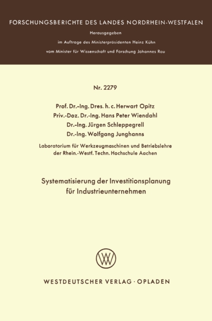 Systematisierung der Investitionsplanung für Industrieunternehmen