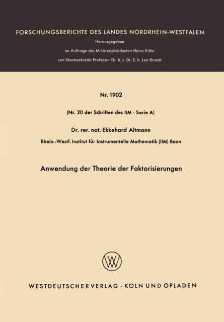 Anwendung der Theorie der Faktorisierungen