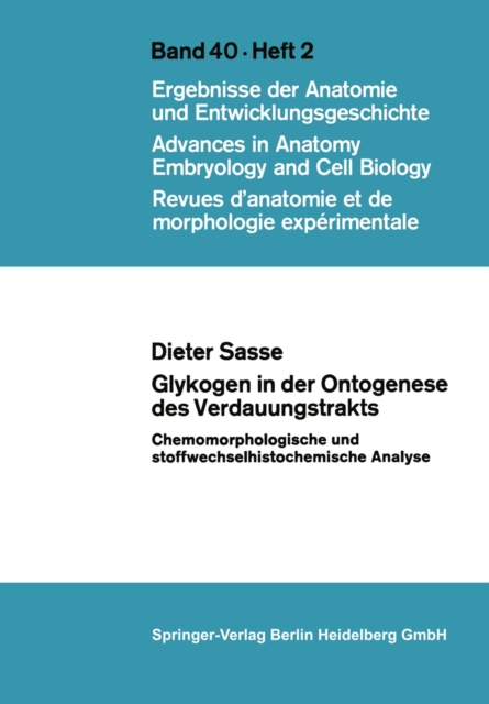 Glykogen in der Ontogenese des Verdauungstrakts