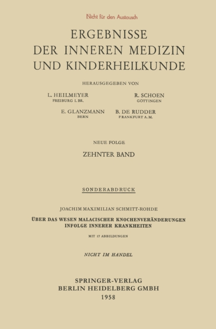 Über das Wesen Malacischer Knochenveränderungen Infolge Innerer Krankheiten