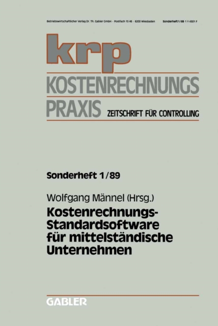 Kostenrechnungs-Standardsoftware für mittelständische Unternehmen