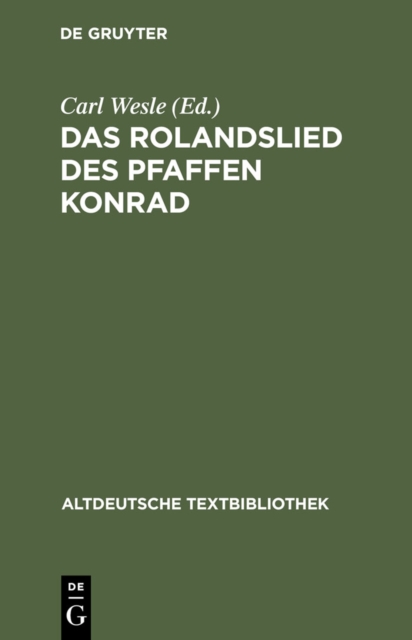 Das Rolandslied des Pfaffen Konrad