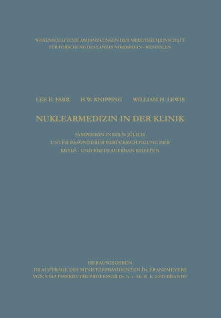 Clinical Aspects of Nuclear Medicine / Nuklearmedizin in der Klinik