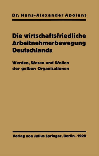 Die wirtschaftsfriedliche Arbeitnehmerbewegung Deutschlands