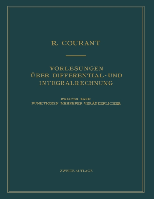 Vorlesungen über Differential- und Integralrechnung