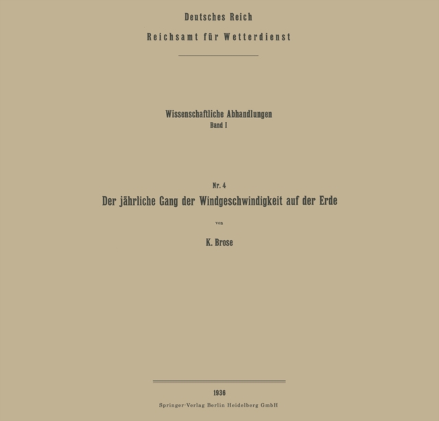 Der jährliche Gang der Windgeschwindigkeit auf der Erde