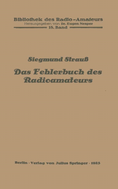 Das Fehlerbuch des Radioamateurs