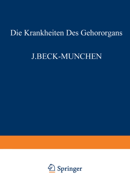 Die Krankheiten des Gehörorgans
