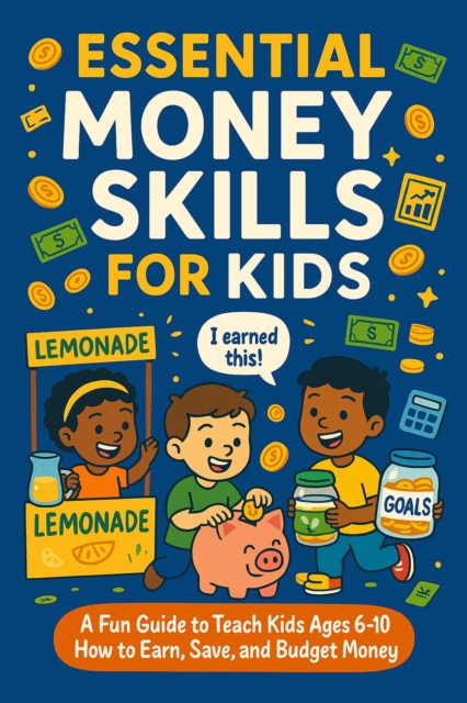 Essential money skills for kids . A Fun Guide to Teach Kids Ages 6-10 How to Earn, Save, and Budget Money - Real-Life Lessons, Stories, and Activities to Build Smart Financial Habits