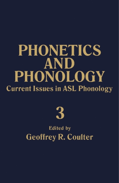 Current Issues in ASL Phonology