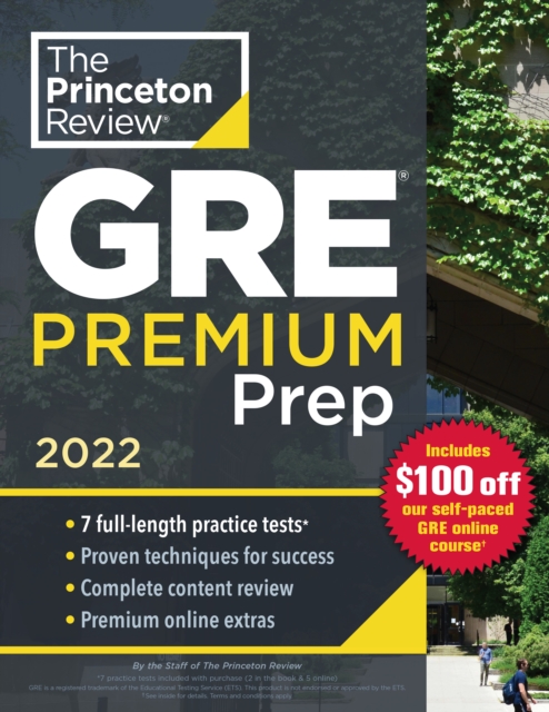 Princeton Review GRE Premium Prep, 2022