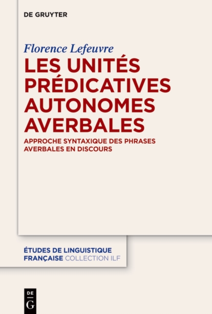 unites predicatives autonomes averbales
