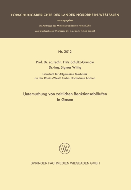 Untersuchung von zeitlichen Reaktionsabläufen in Gasen
