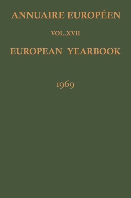 Annuaire Europeen / European Yearbook