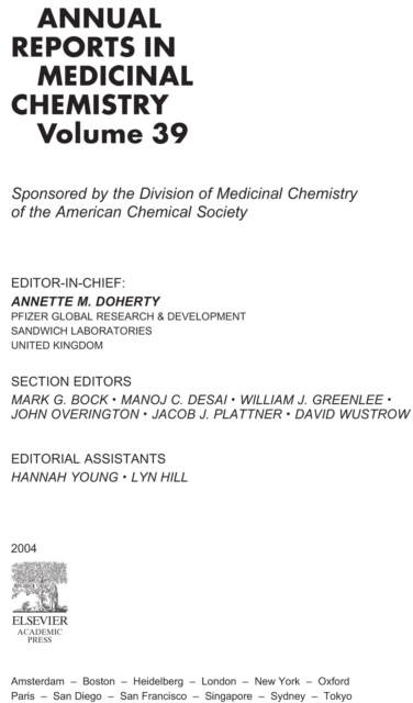 Annual Reports in Medicinal Chemistry