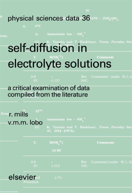 Self-diffusion in Electrolyte Solutions