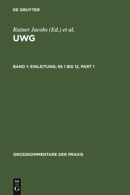 Einleitung; §§ 1 bis 12