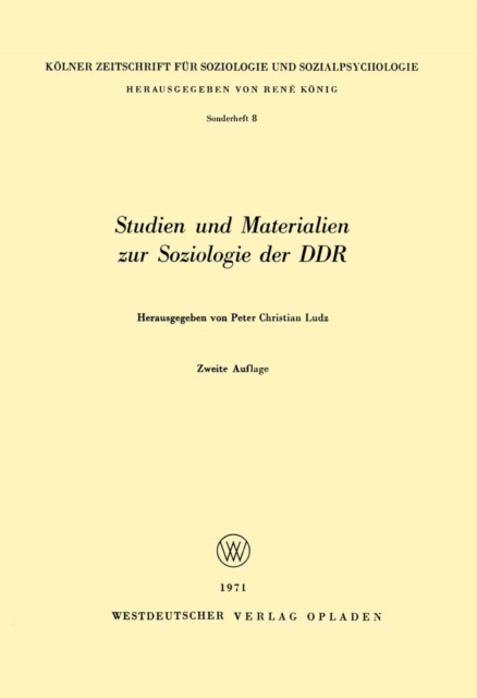 Studien und Materialien zur Soziologie der DDR