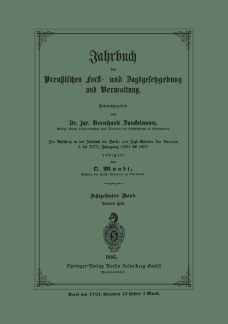 Jahrbuch der Preußischen Forst- und Jagd-Gesetzgebung und Verwaltung