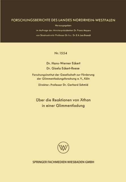 Über die Reaktionen von Äthan in einer Glimmentladung