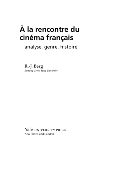 &#192; la rencontre du cin&#233;ma fran&#231;ais