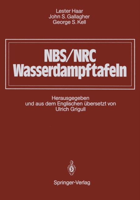 NBS/NRC Wasserdampftafeln