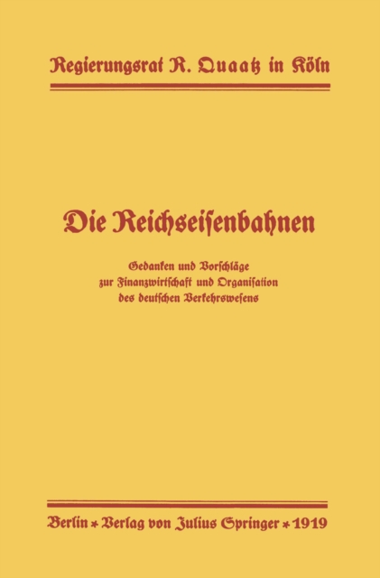 Die Reichseisenbahnen