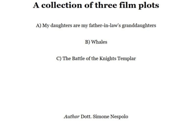 Collection of Three Film Plots