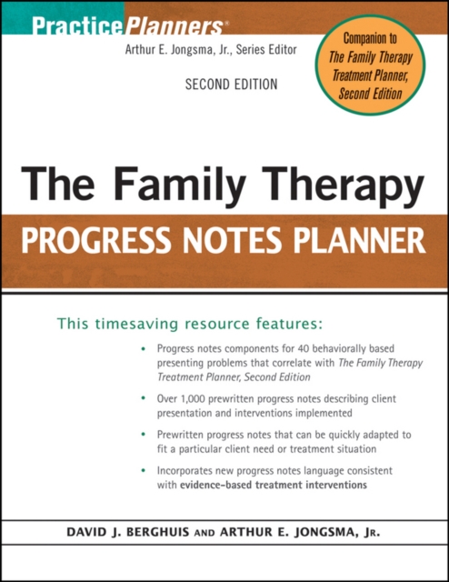 Family Therapy Progress Notes Planner