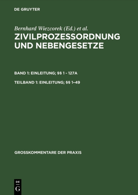 Einleitung; §§ 1–49