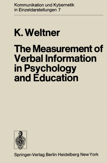 Measurement of Verbal Information in Psychology and Education