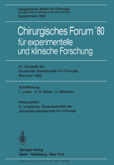 Chirurgisches Forum’80