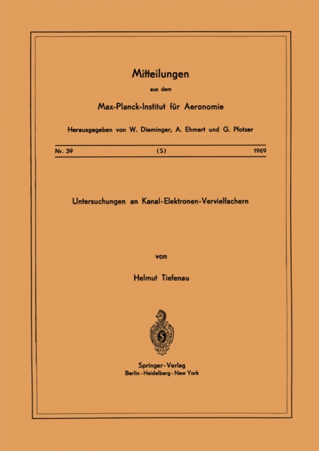 Untersuchungen an Kanal-Elektronen-Vervielfachern