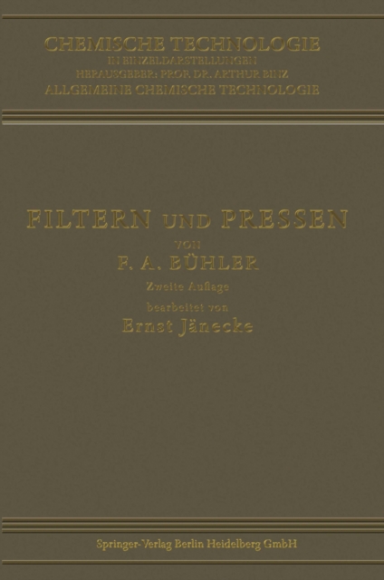 Filtern und Pressen zum Trennen von Flüssigkeiten und Festen Stoffen