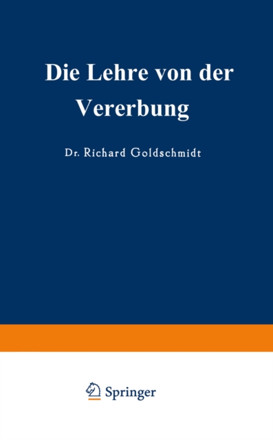 Die Lehre von der Vererbung