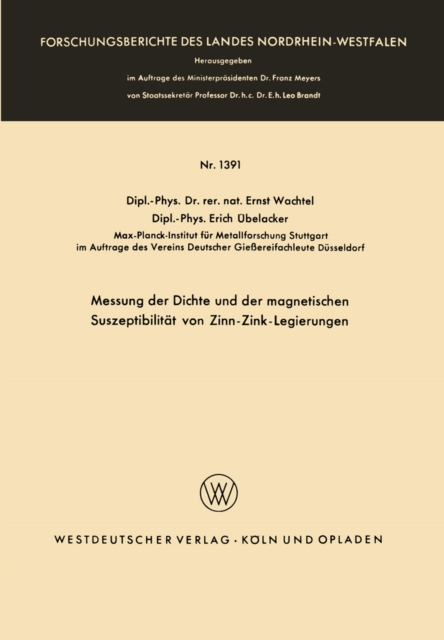 Messung der Dichte und der magnetischen Suszeptibilität von Zinn-Zink-Legierungen