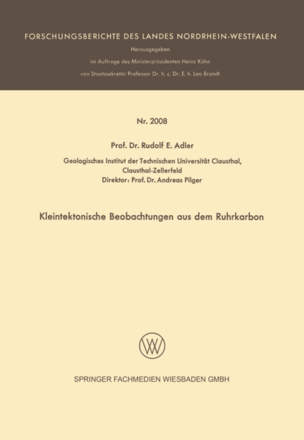 Kleintektonische Beobachtungen aus dem Ruhrkarbon