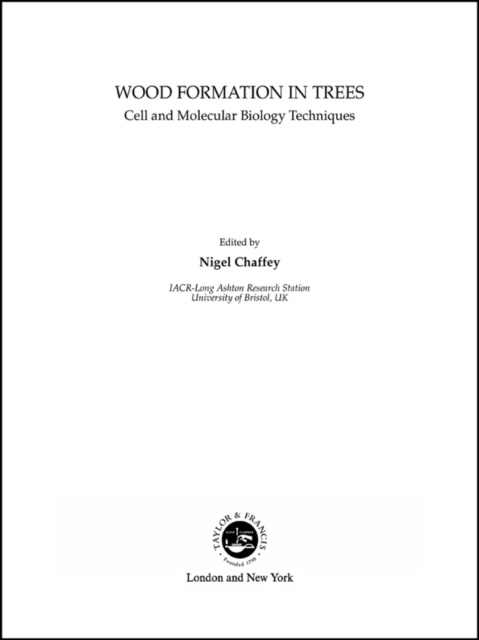 Wood Formation in Trees