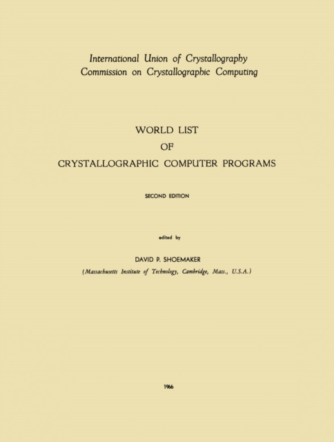 World List of Crystallographic Computer Programs