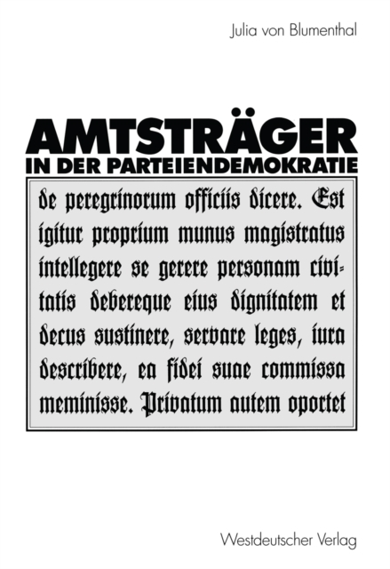 Amtsträger in der Parteiendemokratie