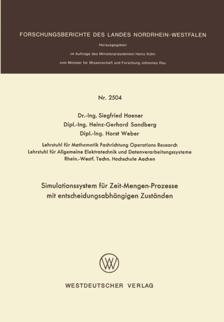 Simulationssystem für Zeit-Mengen-Prozesse mit entscheidungsabhängigen Zuständen