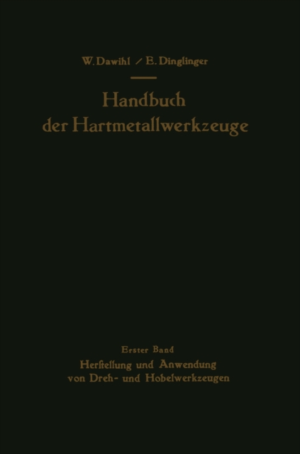 Handbuch der Hartmetallwerkzeuge