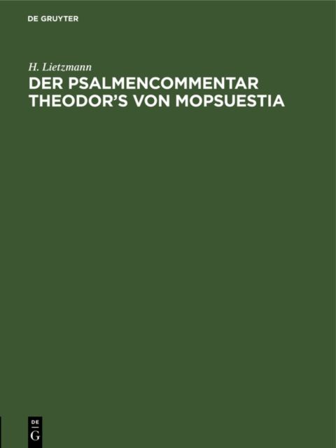 Psalmencommentar Theodor's von Mopsuestia