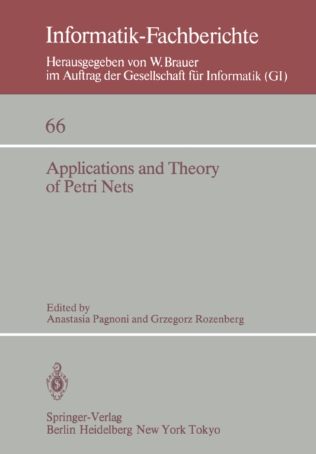 Applications and Theory of Petri Nets