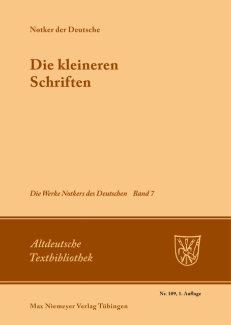 Die kleineren Schriften
