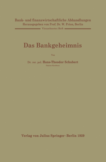 Das Bankgeheimnis