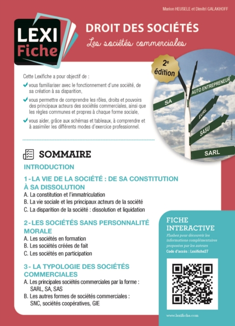 Droit des sociétés - Les sociétés commerciales