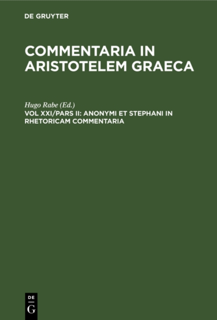 Anonymi et Stephani in rhetoricam commentaria